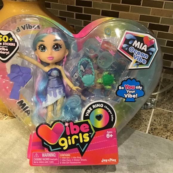 Brand New Vibe Girls Mia Ocean Vibe Doll, Vibe Ring, 50 Stickers & Vibe Diary - Picture 1 of 2